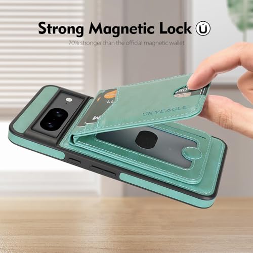 SkyEagle for MagSafe Google Pixel 9 Wallet Case,Blue Green - color: Blue Green, size: Google Pixel 9 6.3"/Pixel 9 Pro 6.3"
