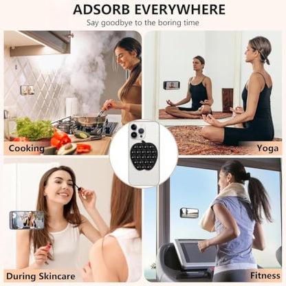 CIEO SuctionPhone Grip, Strong Silicone Suction,Strawberry Sticky Grip,Suitable for Selfies and Videos on Mirrors, Bathrooms and Smooth Surfaces, Compatible with iPhone (Apple Black) - color: Apple Black