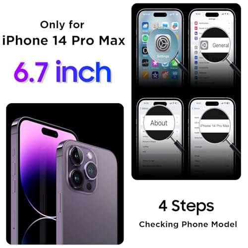 Compatible with iPhone 14 Pro Max Case Waterproof, Built-in Screen & Camera Protector IP68 Underwater Full Body 14FT Military Dropproof Shockproof Phone Case 6.7"-Black/Clear - color: Black, size: iPhone 14 Pro Max