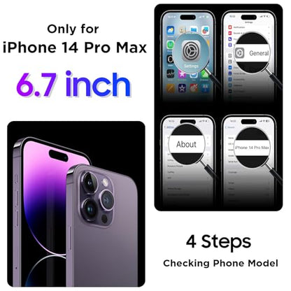 Compatible with iPhone 14 Pro Max Case Waterproof, Built-in Screen & Camera Protector IP68 Underwater Full Body 14FT Military Dropproof Shockproof Phone Case 6.7"-Black/Clear - color: Black, size: iPhone 14 Pro Max