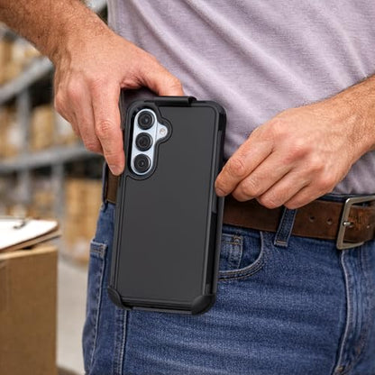 Encased Shockproof Case for Samsung Galaxy S26 with Belt Clip Holster (Compatible with MagSafe) Heavy Duty Rugged Protection (Challenger Series) - size: S26
