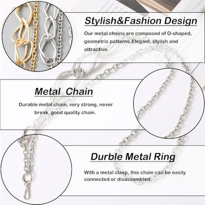Crossbody Lanyard Strap, Durable Metal Cell Phone Chain, Universal Lanyard With Tether Tab, Detachable Chain Strap Compatible With Most Phone Bags and Purses - color: B
