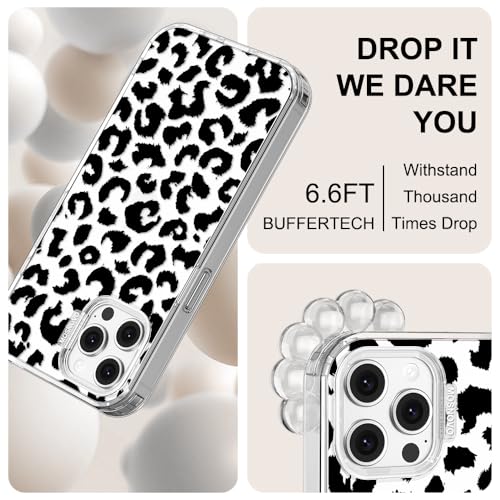 MOSNOVO Case for iPhone 12 & iPhone 12 Pro, [Buffertech 6.6ft Military-Grade Drop Protection] [Anti Peel Off Tech] Clear TPU Bumper Phone Case Cover Design - Black Leopard Print - color: Clear - Black Leopard Print, size: iPhone 12 / iPhone 12 Pro