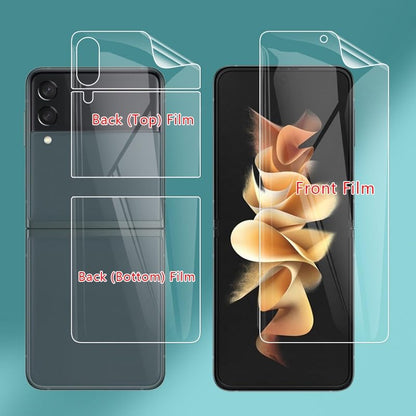 for Samsung Galaxy Z Flip3 ZFlip3 ZFlip 3 5G 6.7" Front/Back Clear Slim Full Cover Soft TPU Hydrogel Film Explosion-Proof Screen Protector Guard (Back (Top) Film)