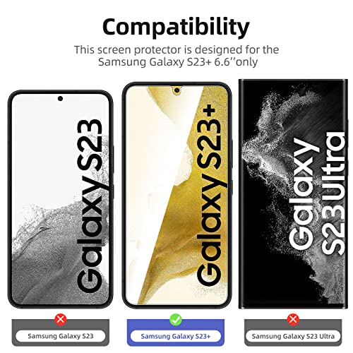 NEW'C for Samsung Galaxy S23+ (S23 Plus) Screen Protector Tempered Glass - size: S23+ 6.6 inches