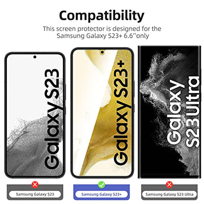 NEW'C for Samsung Galaxy S23+ (S23 Plus) Screen Protector Tempered Glass - size: S23+ 6.6 inches