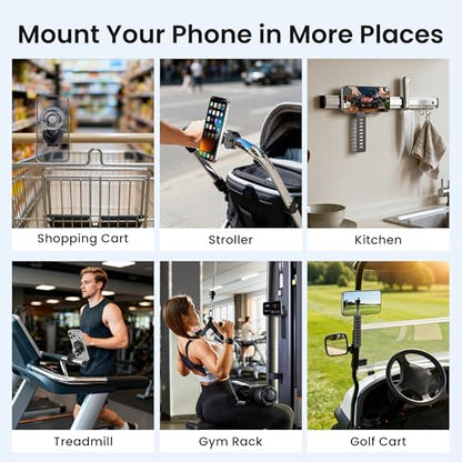 Itramax 360° Magnetic Stroller Phone Mount with Adjustable Silicone Strap