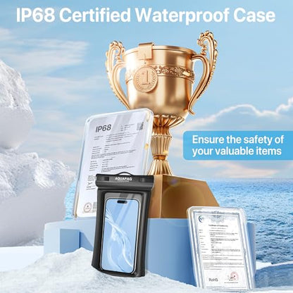 NEPHI IP68 Waterproof Phone Pouch 2 Pack-Up to 7.0"，Adjustable Neck Lanyard Floating Waterproof Phone Case for iPhone,Phone Dry Bags for Vacation Beach Pool Travel Essentials (Pink Blue 2 Pack) - color: Pink Blue 2 Pack