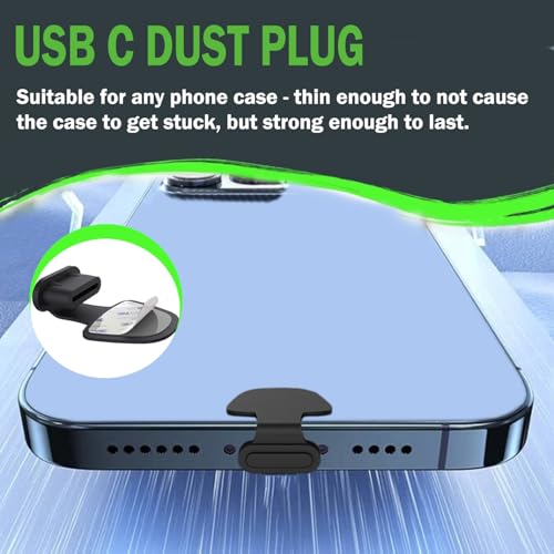 8 Packs New Dust Plug for iPhone 18 17 Air, USB C Cover Cap, USB C Port Cleaner, Phone Speaker Cover, with Cleaning Kit (Type C-18 17 Air)