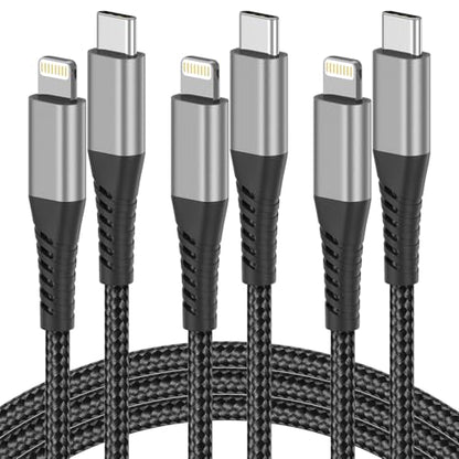 USB C to Lightning Cable 3FT, 3Pack MFi Certified iPhone Fast Charging Cord - size: 3 feet