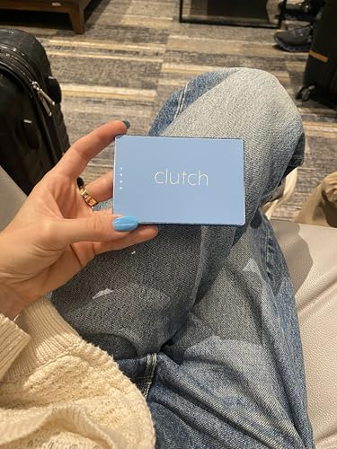 Clutch - Pro USB-C Portable Charger - Compatible with iPhone 15, 16, 17 & Android Devices - Power Bank Magnetic Battery - TSA Travel Approved - USB Rechargeable - Built-in Cable - 5000 mAh - 3.7oz - color: Baby Blue