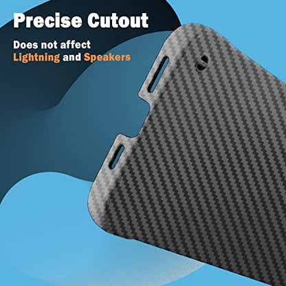 GRECAZO Ultra Thin Carbon Fiber Texture Case for iPhone 13 Pro Max, Black | Frosted Skin-Like Soft Touch Matte Hard PC Back Cover, Slim Fit Lightweight Frameless Borderless Minimalist Design, 6.7 Inch - size: iPhone 13 Pro Max