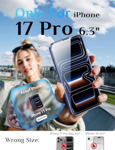 MAGIC JOHN Easy Installation for iPhone 17 Pro Screen Protector, 2 Pack | 9H Tempered Glass, Auto Dust-Elimination, Bubble Free, HD Clear - size: iPhone 17 Pro 6.3inch