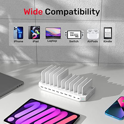 Unitek 120W 10-Port Type-C Charging Station, 10 iPads Simultaneously