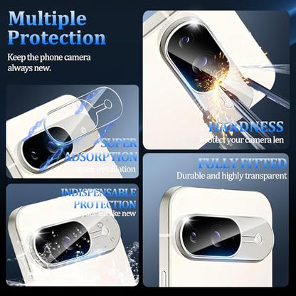 3 Pack Tempered Glass Camera Lens Protector for Google Pixel 9 - size: Google Pixel 9