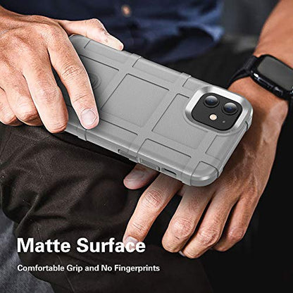 Rugged Shield TPU Thick Solid Armor Tactical Protective Case Compatible with iPhone 12 Mini (5.4 inches) - Concrete Grey - color: Concrete Grey, size: iPhone 12 mini