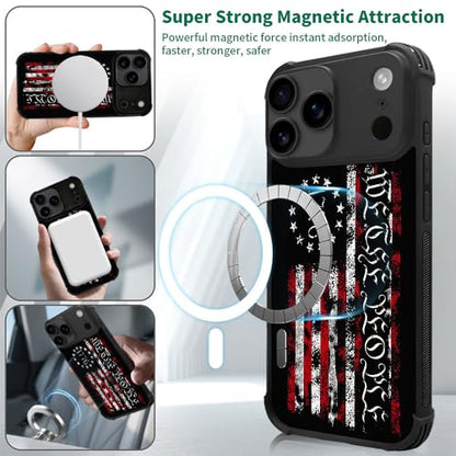 case for iPhone 17 Pro Max,Compatible with Magsafe,All-Round Protection Shockproof Anti-Scratches TPU Case Cover-Classic American Flag 1776 We The People - color: Classic American Flag 1776 we the people, size: IPhone 17 Pro Max