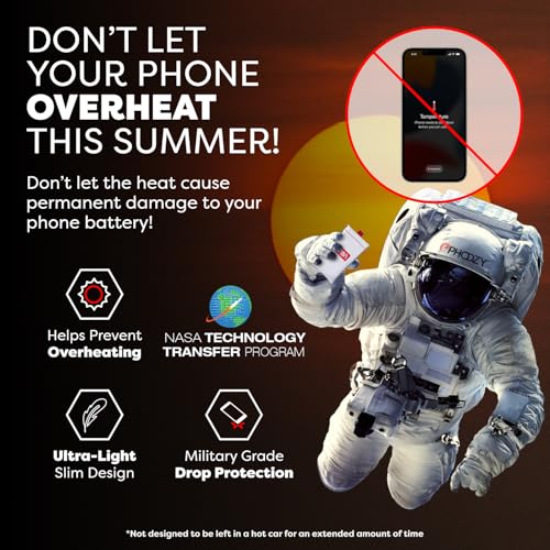 PHOOZY Apollo Thermal Phone Case | Insulated Phone Pouch Extends Battery Life 3X | Heat Resistant Drop Protection | Military Grade Water Resistant | Large | Space - color: Space Silver, size: Large