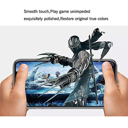 Case for Motorola Edge 60 Stylus + Glass Screen Protector Tempered Film - Transparent Silicone Soft Flexible Bumper Shockproof TPU Protective Cover Shell (Black)