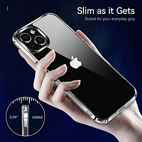 navor Transparent Phone Case Compatible with iPhone 13 6.1-inch Lightweight Anti-Yellowing Scratch-Resistant Slim Fit [Clear]