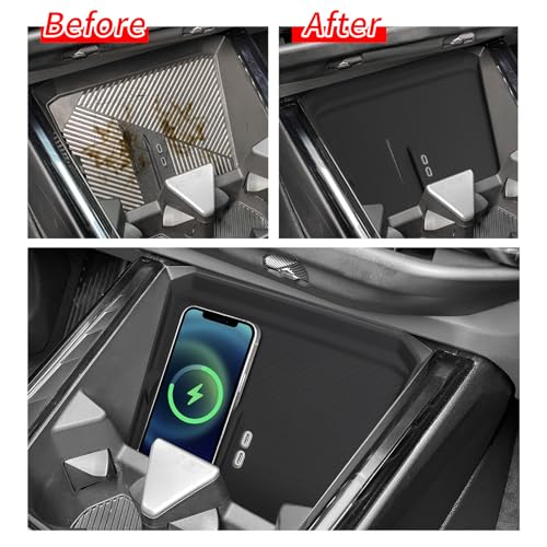 smabee Center Console Wireless Charging Protective Mat for BMW X3 2025 2026 - size: Wireless Charging Protective Mat