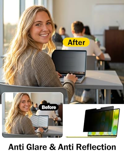 F FORITO 360° Privacy Screen Protector Compatible with 2026 MacBook Neo 13 inch A18 Pro Chip A3404 - Anti Blue Light Anti Glare and Scratch Resistant Laptop Privacy Screen Shield - size: for MacBook Neo 13"(2026, A18 Pro)