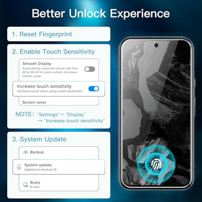 JETech Screen Protector for Google Pixel 8a, 2+2 Pack - size: Pixel 8a