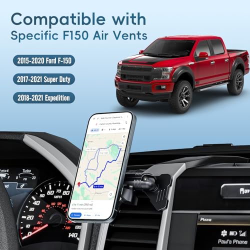 Vent Magnetic Phone Mount for 2015-2020 Ford F150 & 2017-2021 Super Duty - size: Magnetic