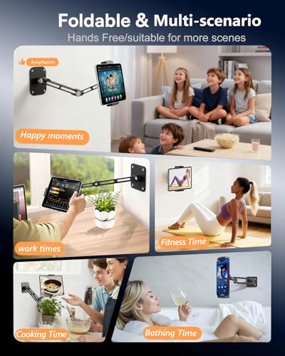ipad Wall Mount Holder, Heavy Duty Aluminium Extendable Tablet Wall Mount
