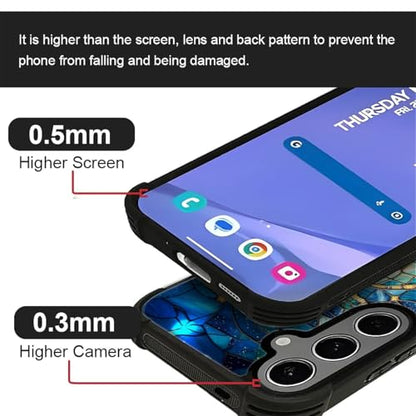 for Samsung Galaxy S24 Plus/S25 Plus Case,Soft Silicone Shockproof Bumper Camera Protection Phone Case-Glass Star Turtle - color: Glass Star Turtle, size: Samsung Galaxy S24 Plus/S25 Plus