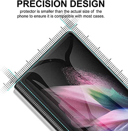 Designed for Samsung Galaxy Z Fold 3 5G Flexible TPU Screen Protector, [2 Pack Front and 2 Pack Inside] Film, No Bubbles,Support Fingerprint Unlock
