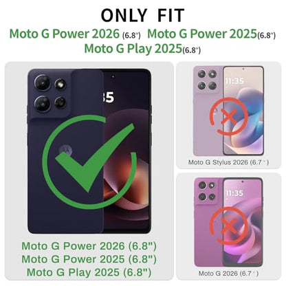 SUANPOT Compatible with Moto G Power 2026/Power 2025/Play 2025 Wallet case with RFID Blocking Credit Card Holder,Flip Book PU Leather Protective Cover Women Men for Power 2026 Phone case Light Coffee - color: Light Coffee