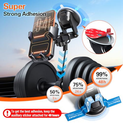 Adhesive Sticky for Car Phone Mount: 4Pcs 75mm Heat Resistant Center Hole