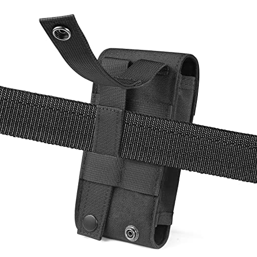 Urvoix MOLLE Cell Phone Pouch, Tactical Belt Phone Holster with Patches | Heavy Duty Case Fits MOLLE Backpacks, Vests & Gear for Outdoor EDC, Nylon Phone Bag for iPhone 17 16 15 14 13 12 Pro Max - color: w/ Patch