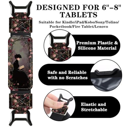 Hand Strap for Kindle, Dark Romance Gothic Rose - color: B-Dark Romance