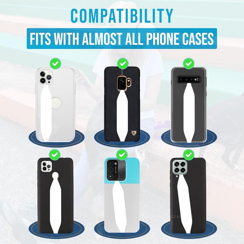 Switchbands Phone Grip Strap - Reversible Finger Holder for Phone Back, Customizable Anti-Slip Design, Wireless Charging Compatible Detachable Holder for iPhone - Starry Threads - color: Starry Threads