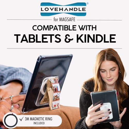 LOVEHANDLE PRO for MagSafe Phone Grip + Kickstand - Black Silicone