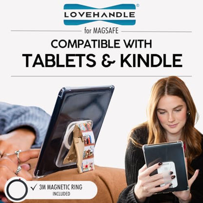 LOVEHANDLE PRO for MagSafe Phone Grip + Kickstand - Black Silicone