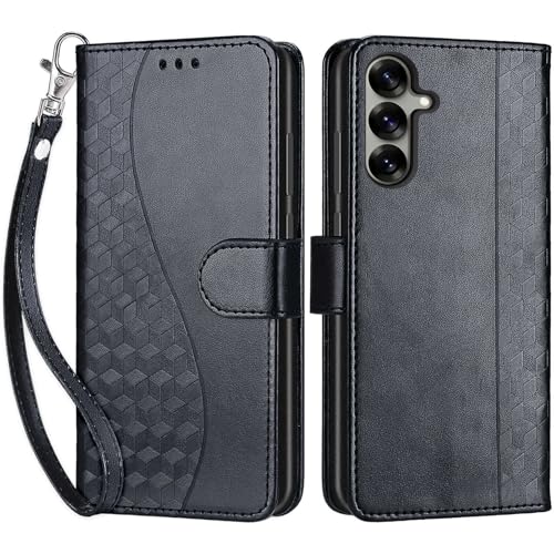 for Samsung Galaxy S25 Wallet case, Black | 3 Card Holders, Kickstand, Shockproof TPU Shell, PU Leather, Magnetic Closure, Protective Flip Folio Cover, Women - color: 3