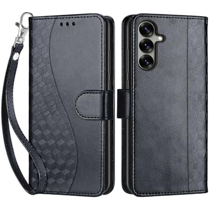 for Samsung Galaxy S25 Wallet case, Black | 3 Card Holders, Kickstand, Shockproof TPU Shell, PU Leather, Magnetic Closure, Protective Flip Folio Cover, Women - color: 3