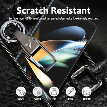 2 Pack Outer Privacy Tempered Glass for Samsung Galaxy Z Fold 4 Screen Protector, 9H Hardness Anti Scratch, Anti Spy Tempered Glass Film, Black Protector for Samsung Galaxy Z Fold 4 - size: for Galaxy Z Fold 4