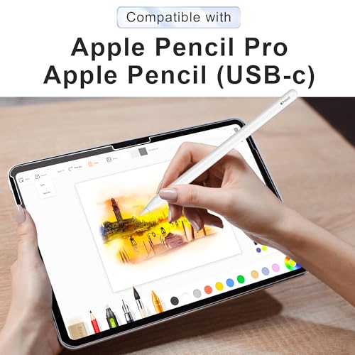 Adeway 2 Pack Screen Protector for iPad Pro 11 Inch M4 2024, Compatible with Apple Pencil & Face ID, Tempered Glass Film with Easy Installation Kit,Anti-Scratch,Clear Display - size: iPad Pro 11 inch(M4)