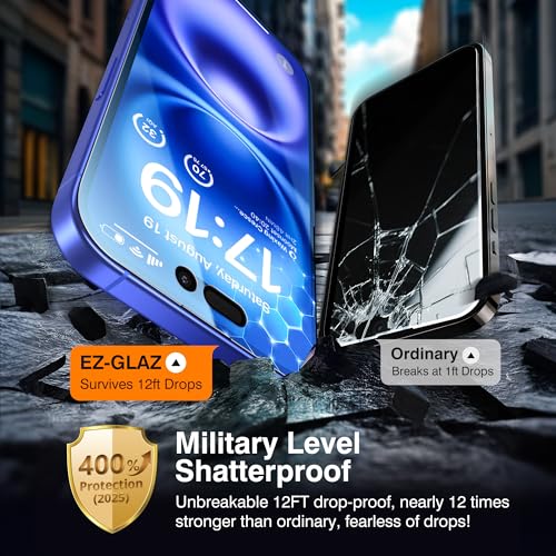 EZ-GLAZ-4+2 Pack for iPhone 16 Plus Privacy Screen Protector (6.7") - size: iPhone 16 Plus