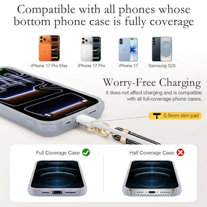 Phone Lanyard Crossbody Adjustable Strap for Travel Outdoor Black - color: Black