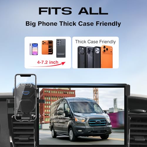 Sunsdrew Car Phone Holder for 2022-2026 Ford Transit Accessories 12" Screen - size: For Transit