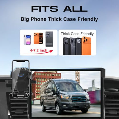 Sunsdrew Car Phone Holder for 2022-2026 Ford Transit Accessories 12" Screen - size: For Transit