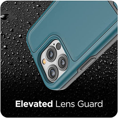 Encased Rebel Designed for iPhone 13 PRO Belt Clip Case (2021) Protective Shockproof Case with Holster (Ocean Blue) - color: Blue, size: iPhone 13 Pro