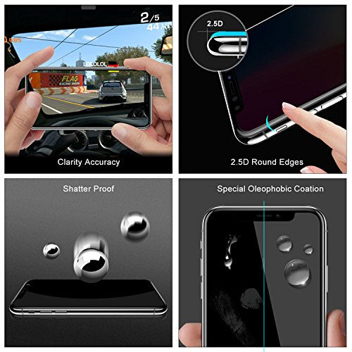 McgojoHi[2 Pack Privacy Screen Protector for iPhone 15 Pro Max 6.7-inch [Anti-Spy] Tempered Glass Film,Touch Sensitive/Anti Scratch/Fingerprint/Easy Install Bubble Free - color: iPhone 15 Pro Max