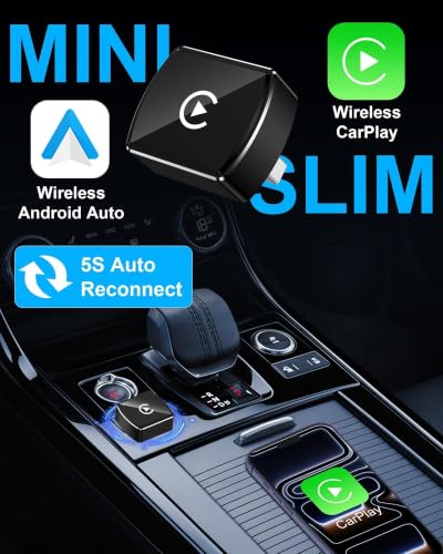 Wireless CarPlay Adapter, USB/USB-C Plug Supports iPhone & Android Phones - color: Wireless CarPlay Adapter