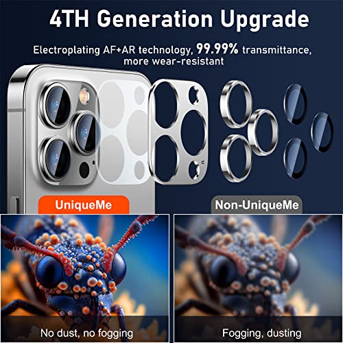 UniqueMe for iPhone 13 Pro/iPhone 13 Pro Max Camera Lens Protector - Silver - color: Silver